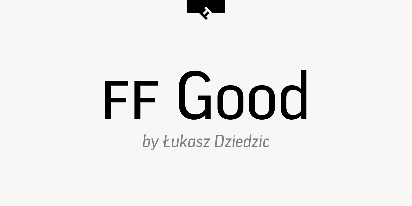 Beispiel einer FF Good Pro Extended-Schriftart #1